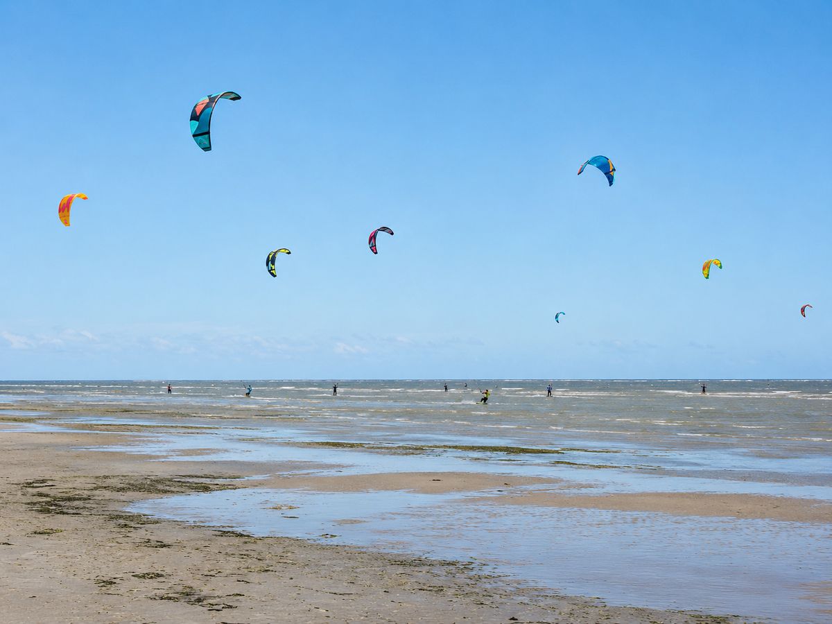 Kitesurfen an der Nordsee bei Neuharlingersiel
